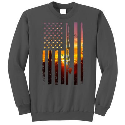 Funny Bass Fishing American Flag Fish Fisher Fisherman Usa Gift Tall Sweatshirt