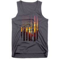 Funny Bass Fishing American Flag Fish Fisher Fisherman Usa Gift Tank Top