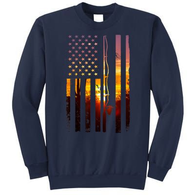 Funny Bass Fishing American Flag Fish Fisher Fisherman Usa Gift Sweatshirt