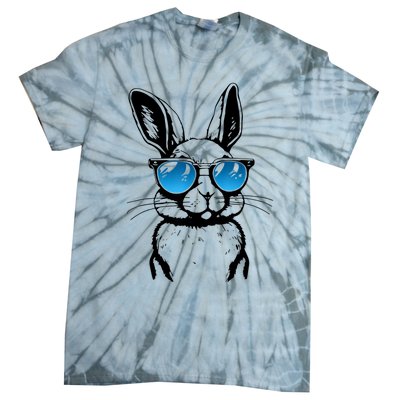 Funny Bunny Face With Sunglasses Men Easter Day Tie-Dye T-Shirt