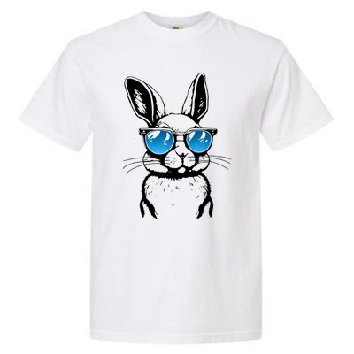 Funny Bunny Face With Sunglasses Men Easter Day Garment-Dyed Heavyweight T-Shirt