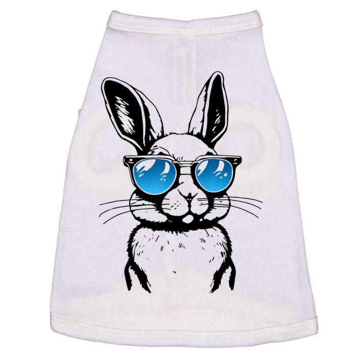 Funny Bunny Face With Sunglasses Men Easter Day Doggie Tank