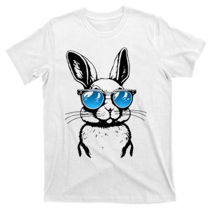 Funny Bunny Face With Sunglasses Men Easter Day T-Shirt