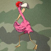 Flamingo Baseball Flamingo Playing Baseball Flamingo Legacy Tie Dye Trucker Hat