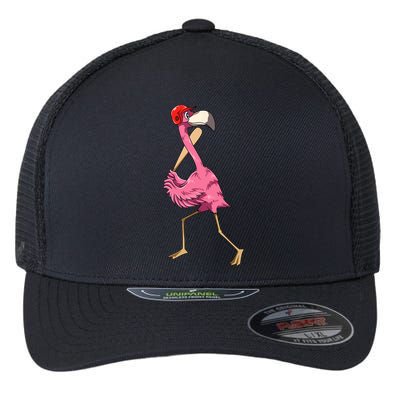 Flamingo Baseball Flamingo Playing Baseball Flamingo Flexfit Unipanel Trucker Cap