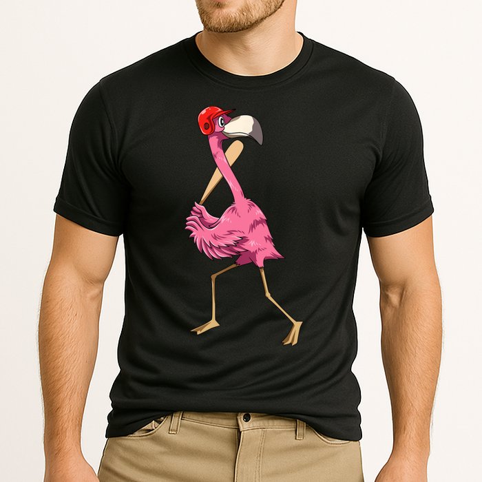 Flamingo Baseball Flamingo Playing Baseball Flamingo Performance Shirt