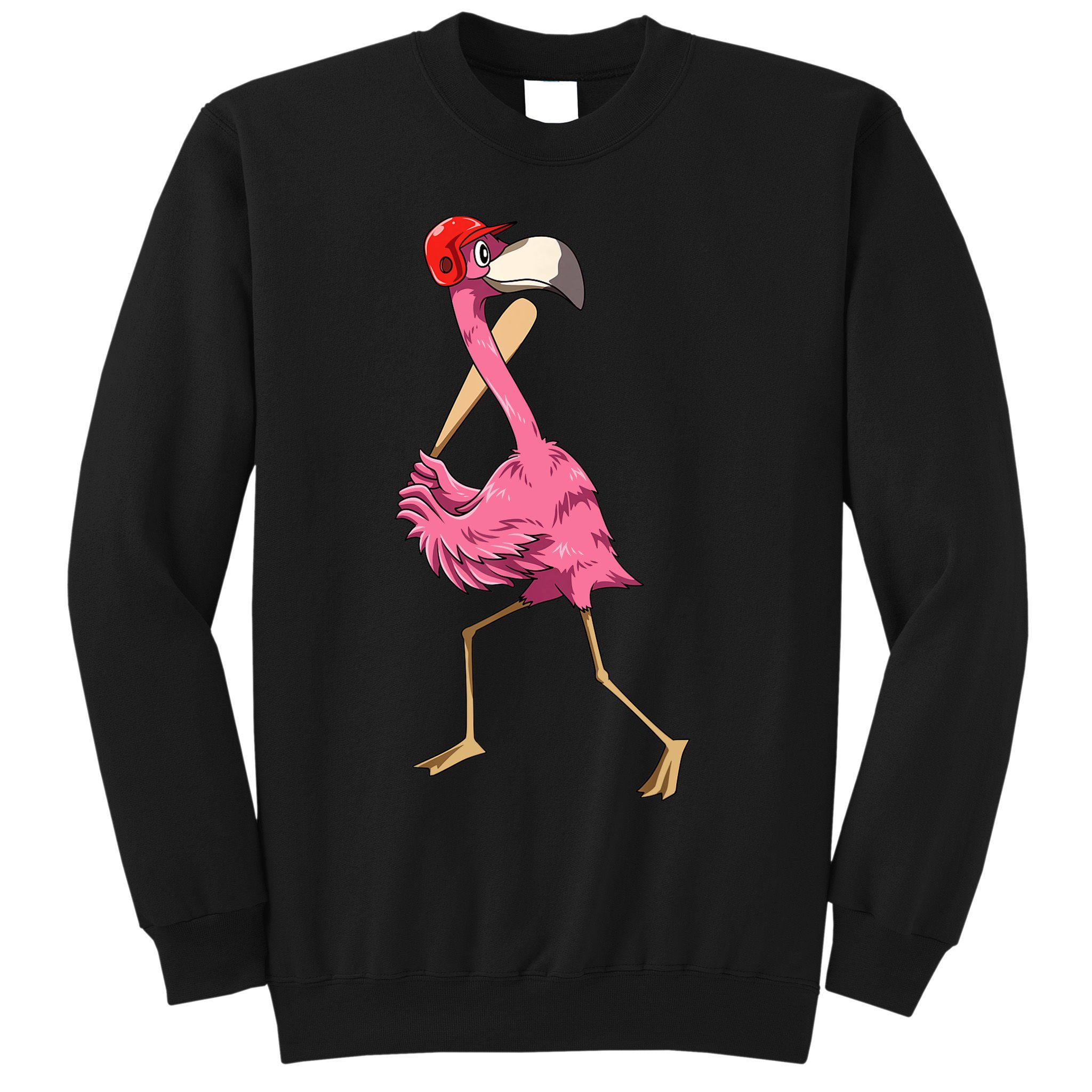 Flamingo Baseball Flamingo Playing Baseball Flamingo Sweatshirt