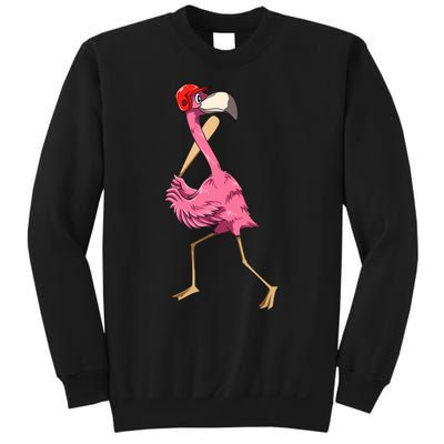 Flamingo Baseball Flamingo Playing Baseball Flamingo Sweatshirt