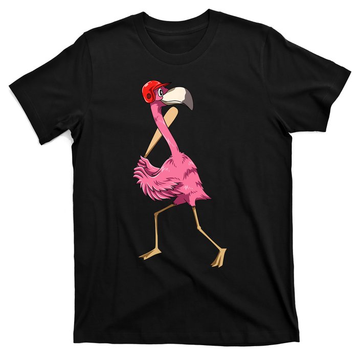 Flamingo Baseball Flamingo Playing Baseball Flamingo T-Shirt