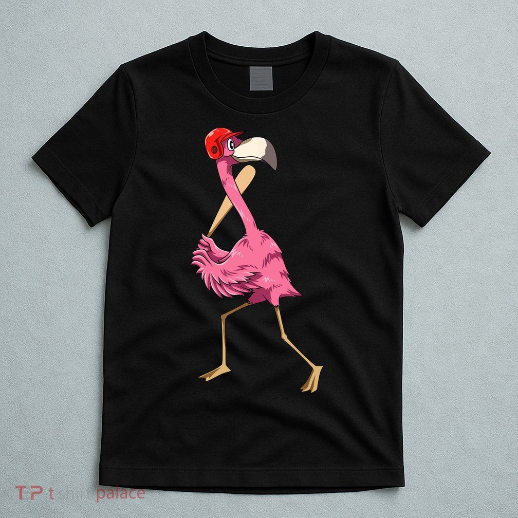 Flamingo Baseball Flamingo Playing Baseball Flamingo T-Shirt