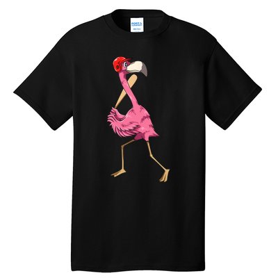 Flamingo Baseball Flamingo Playing Baseball Flamingo Tall T-Shirt