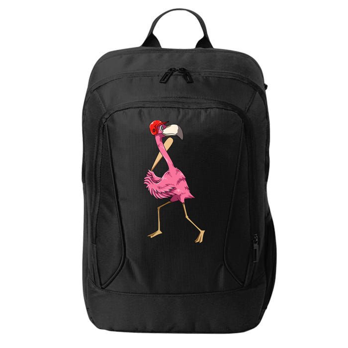 Flamingo Baseball Flamingo Playing Baseball Flamingo City Backpack