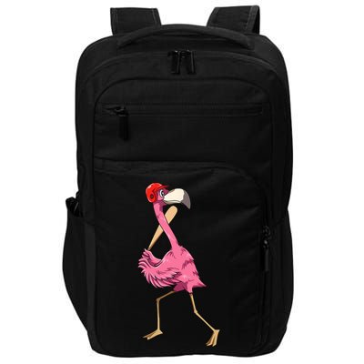 Flamingo Baseball Flamingo Playing Baseball Flamingo Impact Tech Backpack