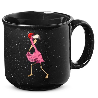 Flamingo Baseball Flamingo Playing Baseball Flamingo 15oz Campfire Ceramic Mug