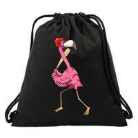 Flamingo Baseball Flamingo Playing Baseball Flamingo Drawstring Bag