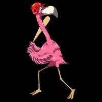Flamingo Baseball Flamingo Playing Baseball Flamingo Flatbill Hat