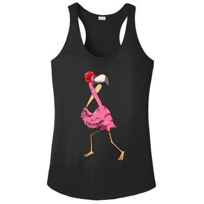 Flamingo Baseball Flamingo Playing Baseball Flamingo Ladies PosiCharge Competitor Racerback Tank