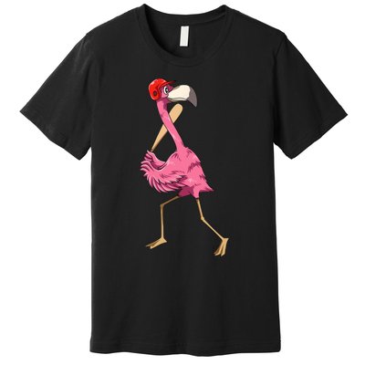 Flamingo Baseball Flamingo Playing Baseball Flamingo Premium T-Shirt