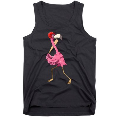 Flamingo Baseball Flamingo Playing Baseball Flamingo Tank Top