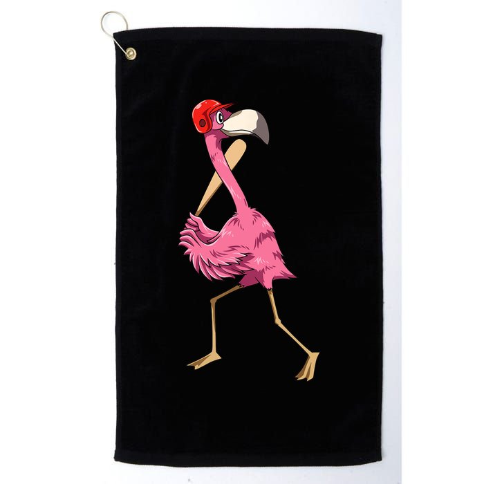 Flamingo Baseball Flamingo Playing Baseball Flamingo Golf Towel