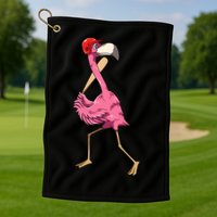 Flamingo Baseball Flamingo Playing Baseball Flamingo Golf Towel