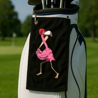 Flamingo Baseball Flamingo Playing Baseball Flamingo Golf Towel