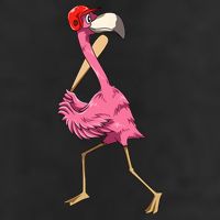 Flamingo Baseball Flamingo Playing Baseball Flamingo Golf Towel