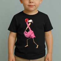 Flamingo Baseball Flamingo Playing Baseball Flamingo Toddler T-Shirt