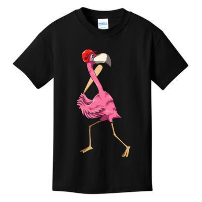 Flamingo Baseball Flamingo Playing Baseball Flamingo Kids T-Shirt