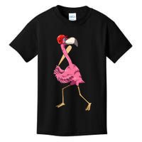 Flamingo Baseball Flamingo Playing Baseball Flamingo Kids T-Shirt