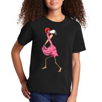 Flamingo Baseball Flamingo Playing Baseball Flamingo Kids T-Shirt