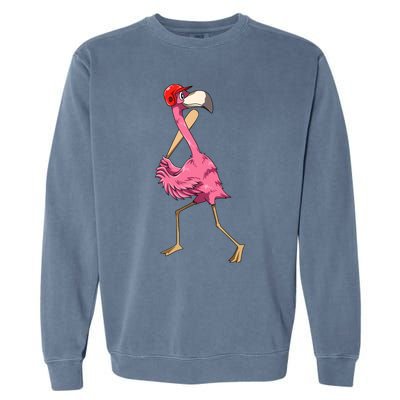 Flamingo Baseball Flamingo Playing Baseball Flamingo Garment-Dyed Sweatshirt