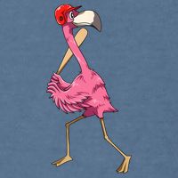 Flamingo Baseball Flamingo Playing Baseball Flamingo Garment-Dyed Sweatshirt