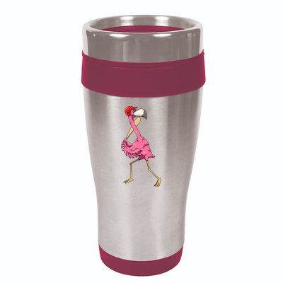 Flamingo Baseball Flamingo Playing Baseball Flamingo 16oz Travel Tumbler