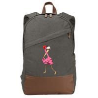 Flamingo Baseball Flamingo Playing Baseball Flamingo Cotton Canvas Backpack