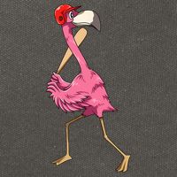 Flamingo Baseball Flamingo Playing Baseball Flamingo Cotton Canvas Backpack