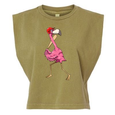 Flamingo Baseball Flamingo Playing Baseball Flamingo Garment-Dyed Women's Muscle Tee