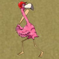 Flamingo Baseball Flamingo Playing Baseball Flamingo Garment-Dyed Women's Muscle Tee