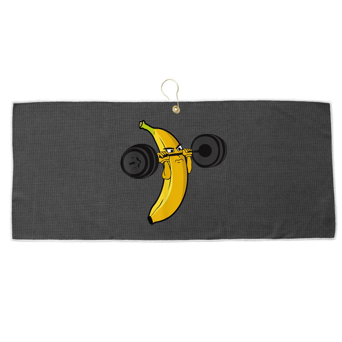 Fitness Banana Large Microfiber Waffle Golf Towel