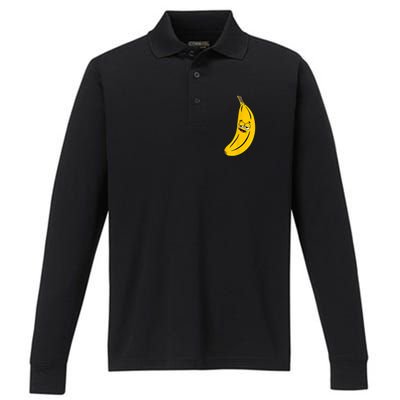 Funny Banana Performance Long Sleeve Polo