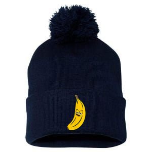 Funny Banana Pom Pom 12in Knit Beanie