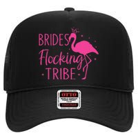 Flamingo Brides Flocking Tribe Funny Pink Bird Lovers High Crown Mesh Back Trucker Hat