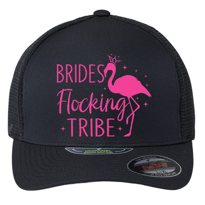 Flamingo Brides Flocking Tribe Funny Pink Bird Lovers Flexfit Unipanel Trucker Cap