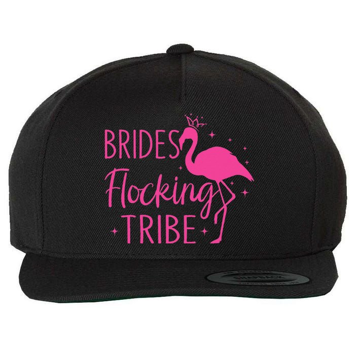 Flamingo Brides Flocking Tribe Funny Pink Bird Lovers Wool Snapback Cap