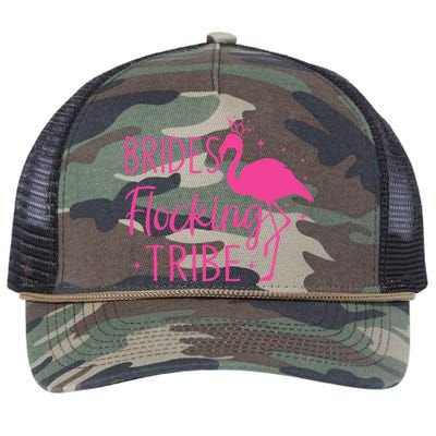 Flamingo Brides Flocking Tribe Funny Pink Bird Lovers Retro Rope Trucker Hat Cap