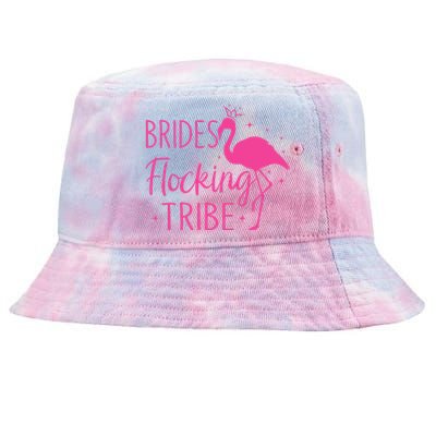 Flamingo Brides Flocking Tribe Funny Pink Bird Lovers Tie-Dyed Bucket Hat