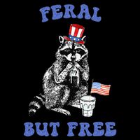 Feral But Free Funny 4th Of July Raccoon Independence Day Impact Tech Backpack