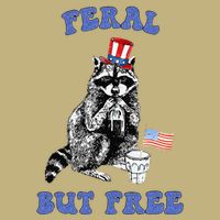 Feral But Free Funny 4th Of July Raccoon Independence Day Long Sleeve Shirt
