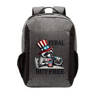 Feral But Free Patriotic Raccoon Funny Usa Vector Backpack