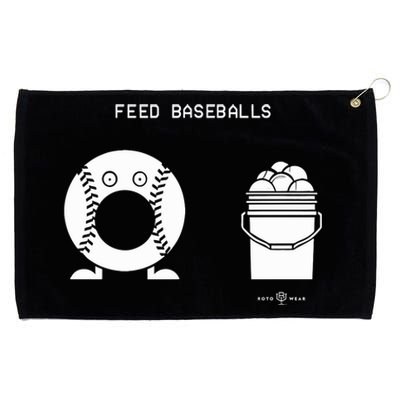 Feed Baseballs Grommeted Golf Towel